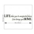 Love Brings You Home Quote Decal